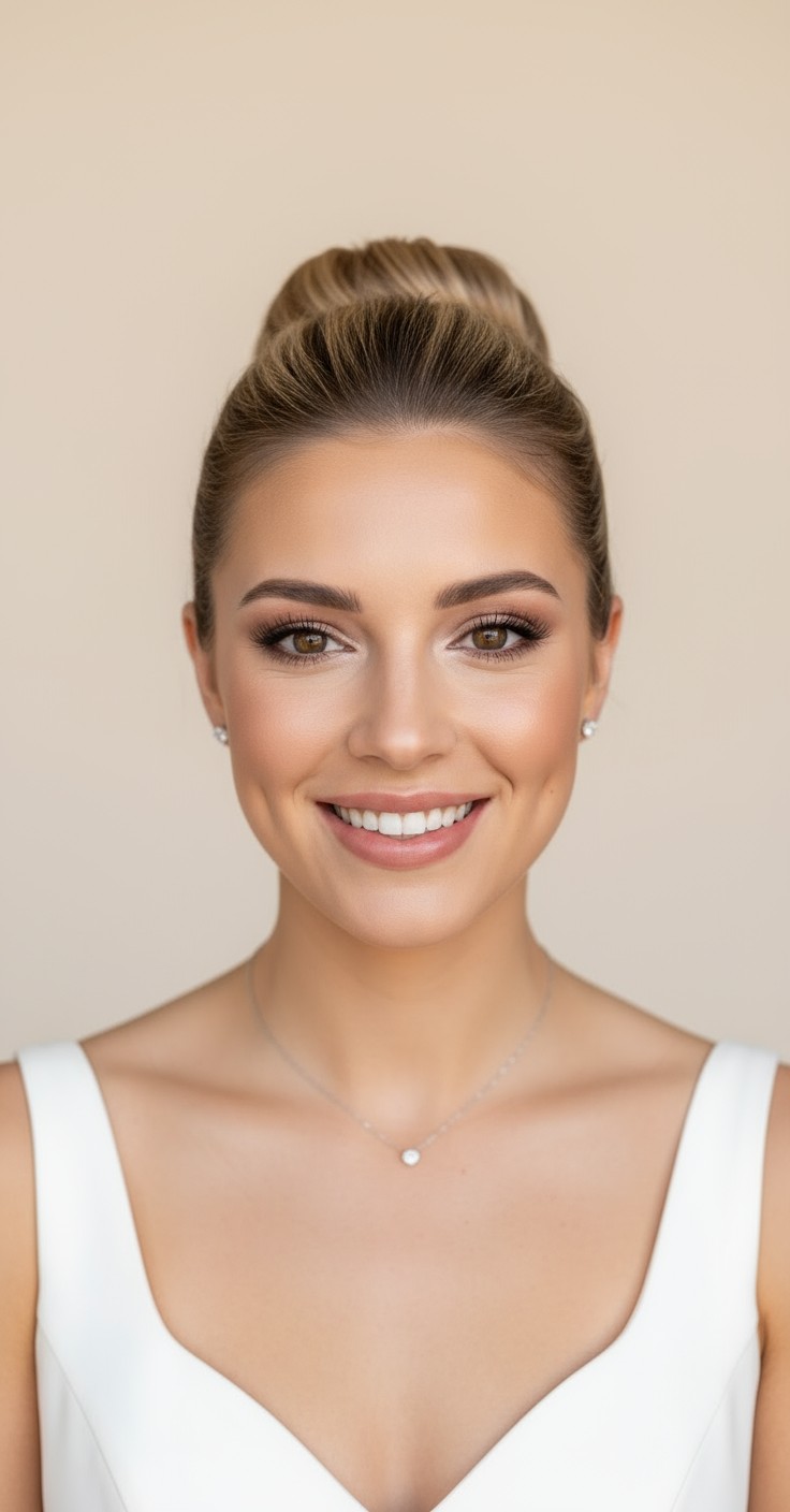 After Sleek Bun For Wedding